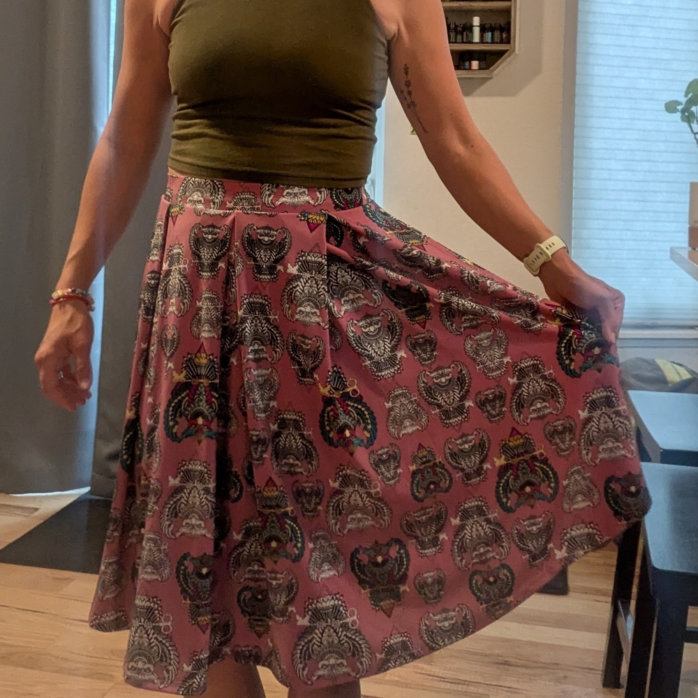 Patterned Pink Skirt